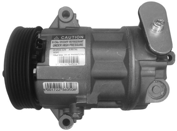 Airstal 10-4521 remanufactured A/C compressor MAHLE 6CVC