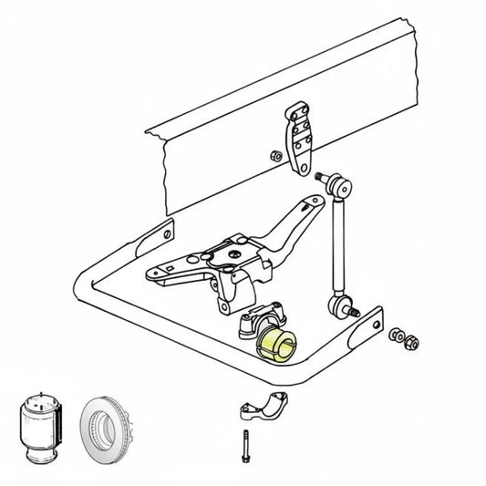 Gummilager - Bakre aksel / Stabilisatorstag - MAN / Mercedes / Iveco Autoclima AS