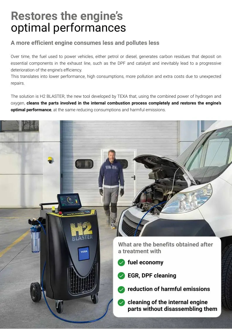 Texa H2 Blaster Hydrogen / Karbon maskin Autoclima AS
